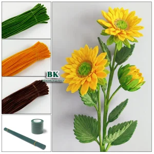 Kẽm nhung loại 1 dày 7-8mm, bó 50-100 sợi, mịn đẹp làm hoa handmade - Ảnh 5