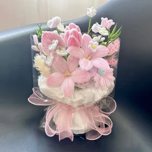 Kẽm nhung loại 1 dày 7-8mm, bó 50-100 sợi, mịn đẹp làm hoa handmade - Ảnh 6