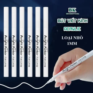 Bút viết kính Acrylic mực trắng không phai màu, bền màu, nhiều mực, đầu bút 1mm 2mm - Ảnh 4