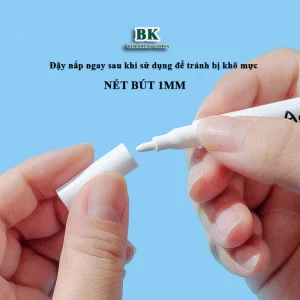 Bút viết kính Acrylic mực trắng không phai màu, bền màu, nhiều mực, đầu bút 1mm 2mm - Ảnh 3